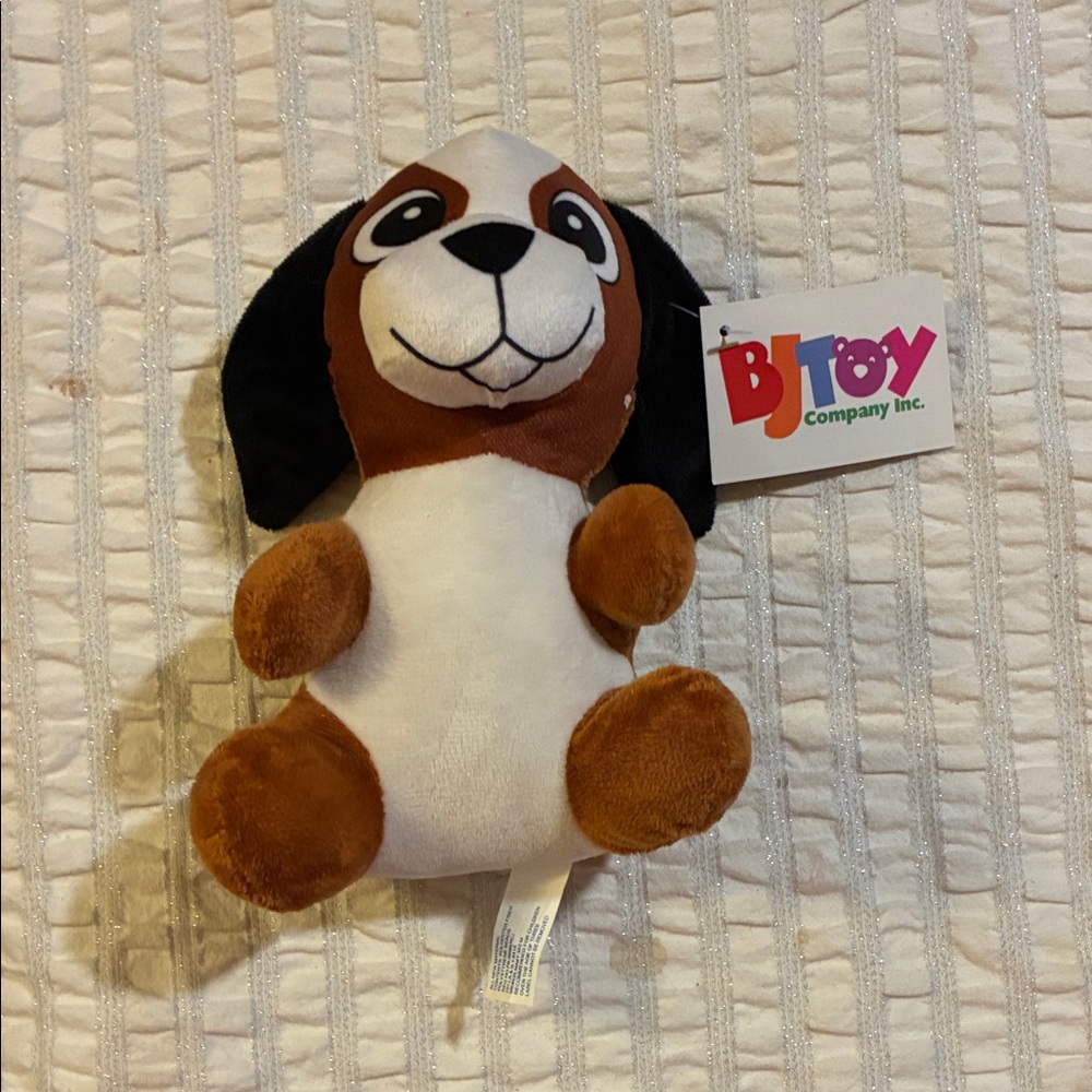 NWT- Brown and White Puppy Plush